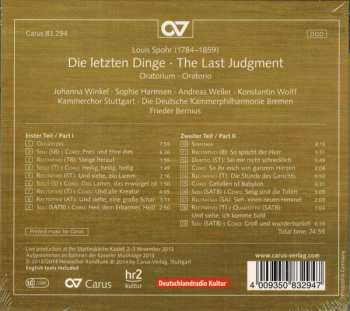 CD Louis Spohr: Die Letzten Dinge 314131