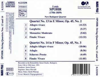 CD Louis Spohr: String Quartets (Complete) Vol. 8 476137