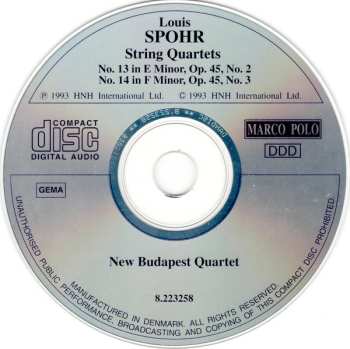 CD Louis Spohr: String Quartets (Complete) Vol. 8 476137