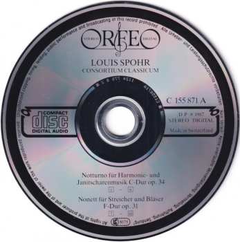 CD Louis Spohr: Notturno Für Harmonie- Und Janitscharemusik Op.34 – Nonett Für Bläser Und Streicher Op.31 465937