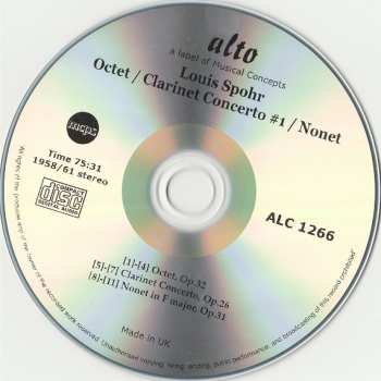 CD Louis Spohr: Octet / Clarinet Concerto #1 / Nonet 320303