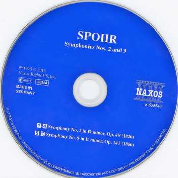CD Louis Spohr: Symphonies Nos. 2 And 9 235388