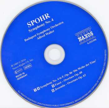 CD Louis Spohr: Symphony No. 4 269222