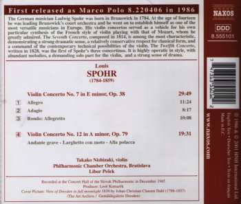 CD Louis Spohr: Violin Concertos No. 7 In E Minor, Op 38, No. 12 In A Major, Op 79 257358