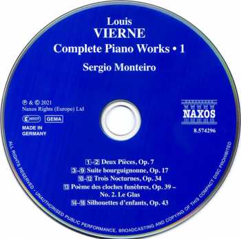 CD Louis Vierne: Complete Piano Works • 1 127115