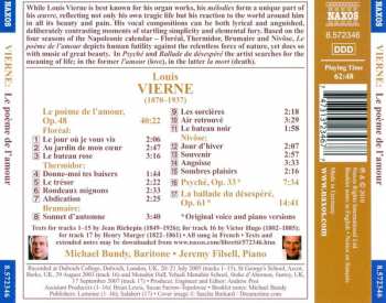 CD Louis Vierne: Poemes de L'amour / Psyche / La Ballade Du Desespere 263923