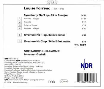 CD Louise Farrenc: Symphony 2 • Overtures 1 & 2 193038