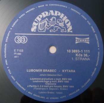 LP Lubomír Brabec: Guitar Recital 278073