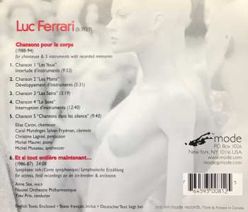 CD Luc Ferrari: Chansons Pour Le Corps / Et Si Tout Entière Maintenant 326256