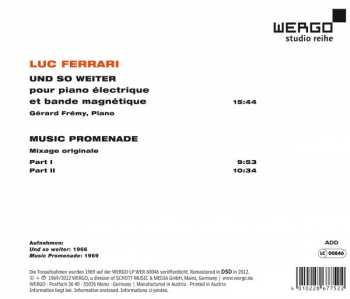 CD Luc Ferrari: Und So Weiter / Music Promenade 286876