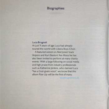 CD Luca Brugnoli: Rise Up (A Voice To Be Heard)