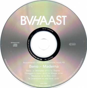 CD Luciano Berio: Momenti / Thema - Omaggio A Joyce / Visage / Le Rire / Invenzione Su Una Voce 106329