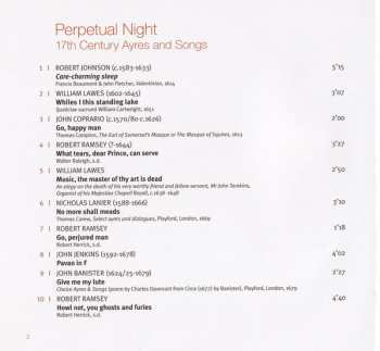 CD Lucile Richardot: Perpetual Night · 17th Century Ayres And Songs 90947