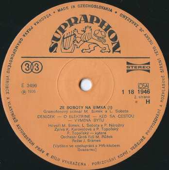 LP Miloslav Šimek: Ze Soboty Na Šimka 1