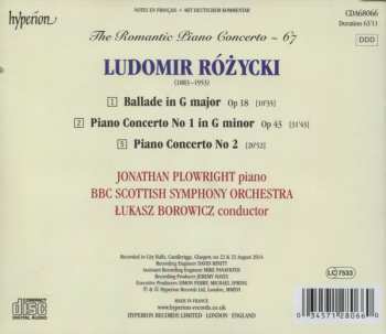 CD Ludomir Różycki: Piano Concerto No 1, Op 43 / Piano Concerto No 2 / Ballade, Op 18 325775
