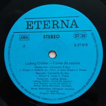 LP Ludwig Güttler: Corno Da Caccia -  Konzerte von Telemann, Fasch, Heinichen, Neruda 138763