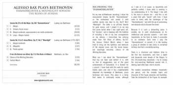 CD Ludwig van Beethoven: Alessio Bax plays Beethoven 318231