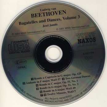 CD Ludwig van Beethoven: Bagatelles And Dances Volume 3 431571