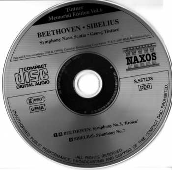 CD Ludwig van Beethoven: Beethoven Symphony No. 3 'Eroica' / Sibelius Symphony No. 7 329722