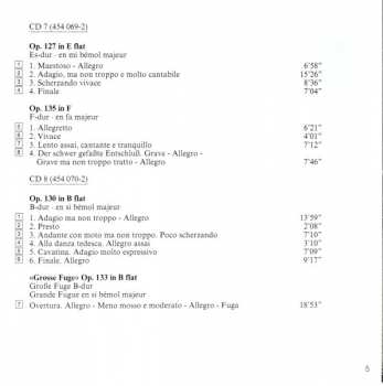 10CD/Box Set Ludwig van Beethoven: Complete String Quartets = Die Streichquartette - Les Quatuors À Cordes 44970