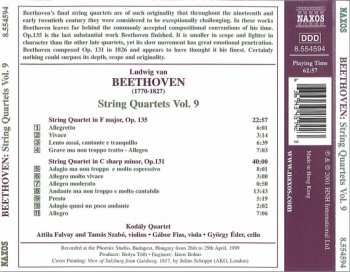 CD Ludwig van Beethoven: Complete String Quartets Vol. 9 - Op. 135 In F Major - Op. 131 In C Sharp Minor 261704