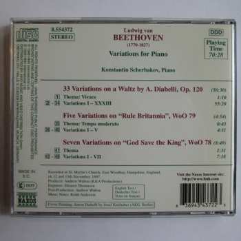 CD Ludwig van Beethoven: Diabelli Variations / Variations On "Rule Britannia" / Variations On "God Save The King" 296091