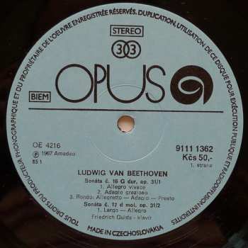 LP Ludwig van Beethoven: Beethoven - Friedrich Gulda  8 437438