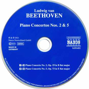 CD Ludwig van Beethoven: Piano Concertos Nos. 2 & 5 433420