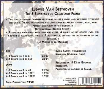 2CD Ludwig van Beethoven: Intégrale Des Sonates Pour Violoncello Et Piano  423409