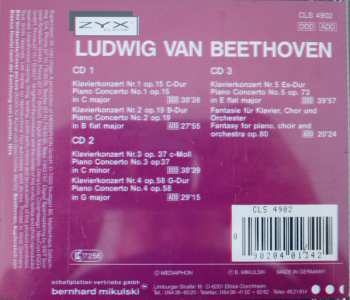 3CD Ludwig van Beethoven: Klavierkonzerte Nr 1 - 5 422214
