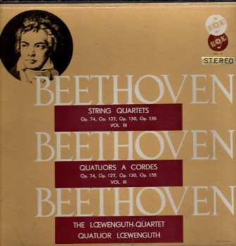 3LP/Box Set Ludwig van Beethoven: String Quartets (Complete) Vol. III