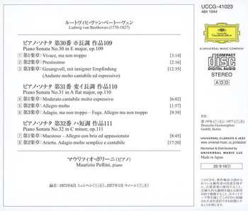 CD Ludwig van Beethoven: Sonaten Opp.109・110・111 LTD 493741