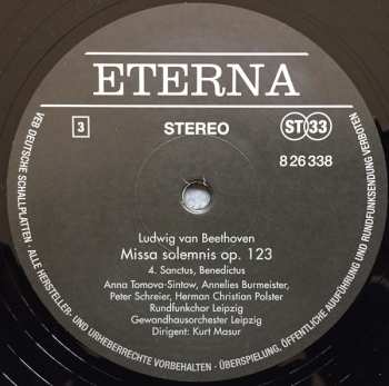 2LP Ludwig van Beethoven: Missa Solemnis D-dur Op. 123 LTD | NUM 80305