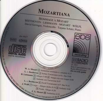 CD Ludwig van Beethoven: Mozartiana - Hommage à Mozart 520572