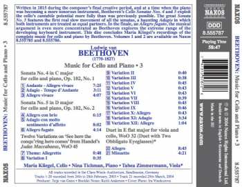 CD Ludwig van Beethoven: Music For Cello And Piano Vol. 3 349711