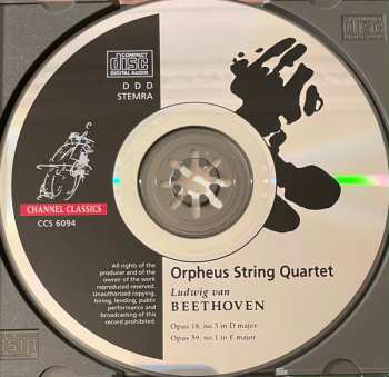 CD Ludwig van Beethoven: Op. 18, No. 3 In D Major / Op. 59, No. 1 In F Major 488364