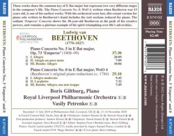 CD Ludwig van Beethoven: Piano Concerto Nos. 5 'Emperor' and 0 192943