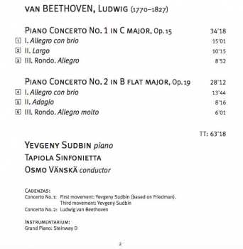 SACD Ludwig van Beethoven: Piano Concertos 1 & 2 375568