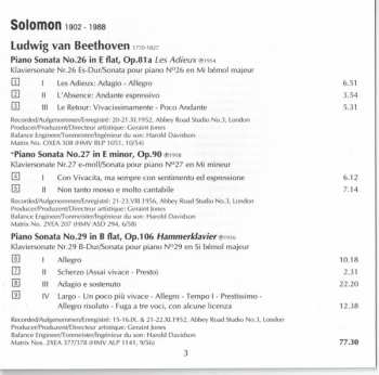 CD Ludwig van Beethoven: Piano Sonatas Nos. 26 "Les Adieux", 27 & 29 "Hammerklavier" 330703