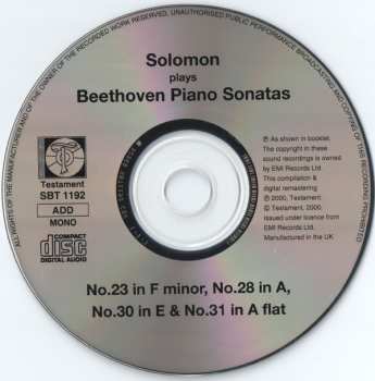 CD Ludwig van Beethoven: Piano Sonatas Nos.23 "Appassionata", 28, 30 & 31 303238