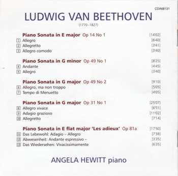 CD Ludwig van Beethoven: Piano Sonatas Op 14 No 1 ~ Op 49 Nos 1 & 2 ~ Op 31 No 1 ~ Op 81a 323204