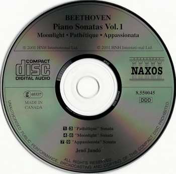 CD Ludwig van Beethoven: Famous Piano Sonatas Vol. 1 421572