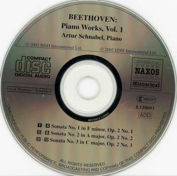 CD Ludwig van Beethoven: Piano Works - Vol. 1 123473