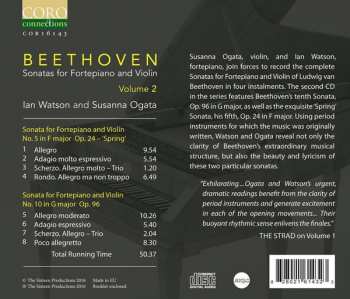 CD Ludwig van Beethoven: Sonatas For Fortepiano And Violin Volume 2 288872