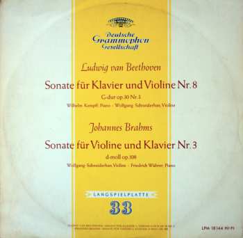 Album Ludwig van Beethoven: Sonate Für Klavier Und Violine Nr. 8 / Sonate Für Violone Und Klavier Nr. 3