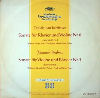 Ludwig van Beethoven: Sonate Für Klavier Und Violine Nr. 8 / Sonate Für Violone Und Klavier Nr. 3