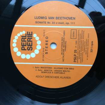 LP Ludwig van Beethoven: Sonate Nr. 31 As-dur, op. 110; Sonate Nr. 32 c-moll, op. 111 275622