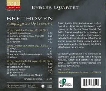 CD Ludwig van Beethoven: String Quartets Op. 18 Nos. 4-6 331366