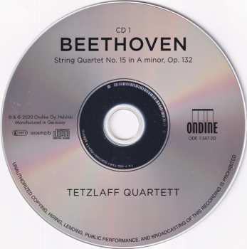 2CD Ludwig van Beethoven: String Quartets Opp. 132 & 130/133 117237