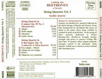 CD Ludwig van Beethoven: String Quartets Vol. 5 - Quartet Op. 59 No. 2 "Rasumovsky" • Op. 74 "Harp" 333223